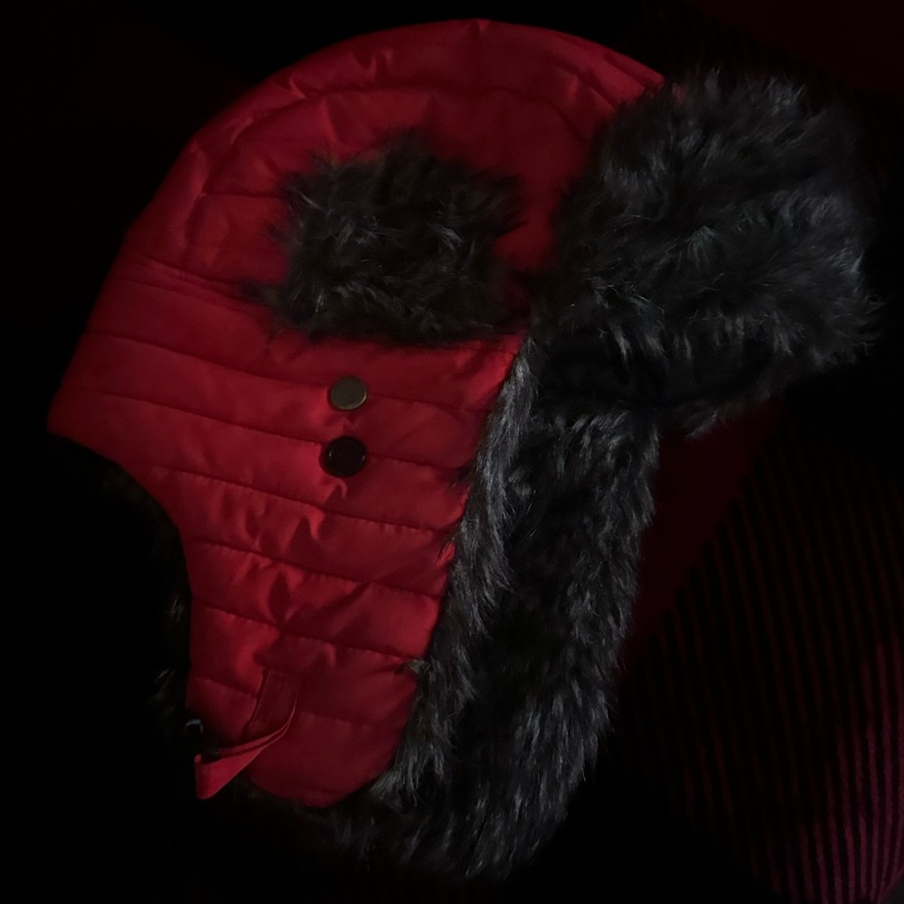Red trapper hat for all seasons